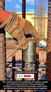 Rebar Coupler Installation for Strong Mechanical Reinforcement Connection !! #innovation #tool