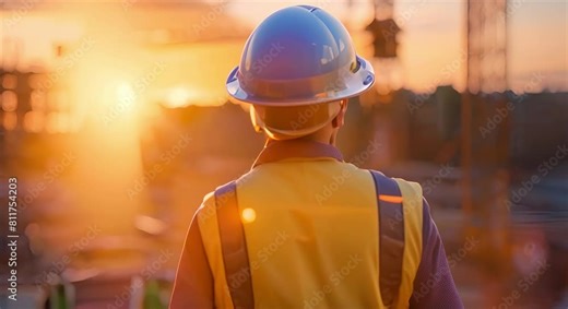 Supervising Civil Engineer at Construction Site. Concept Civil Engineering, Construction Supervision, Site Management, Building Inspections