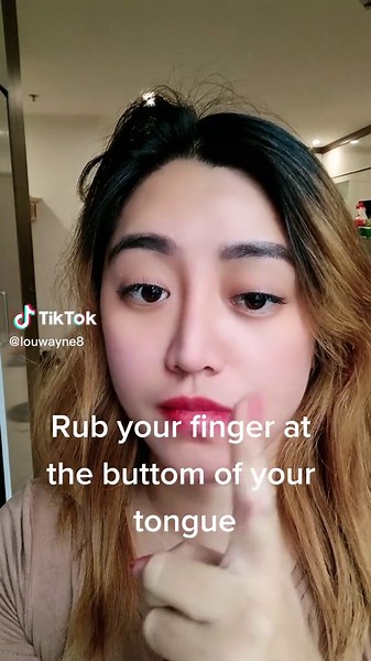 Rubbing Finger at the Bottom of Your Tongue - Must Try Once!