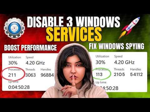Disable 3 Unwanted Windows 11 SERVICES to BOOST Performance & Stop Windows 11 SPYING