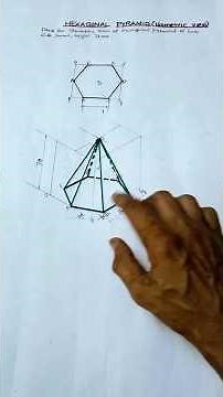 Hexagonal pyramid (Isometric view)