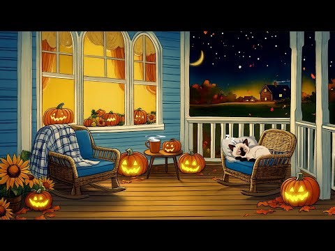 a beautiful night 1940s and you're listening to vintage music on a cottage porch | vintage halloween