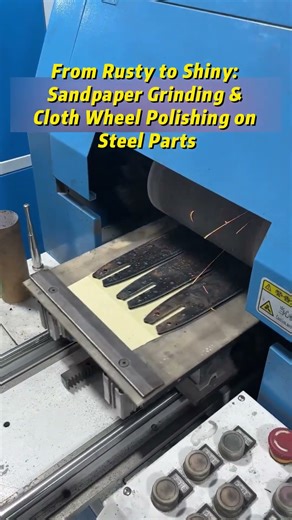 From Rusty to Shiny: Sandpaper Grinding & Cloth Wheel Polishing on Steel Parts😍#rustremoval