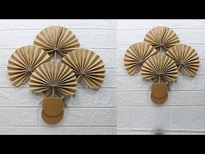 hiasan dinding cantik daun palem dari kertas nasi mudah