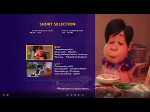 Pixar Short Films Collection - Volume 3 UK DVD Menu Walkthrough (2018)