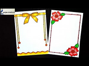 simple border design for project | assignment first page design | ribbon border design | project