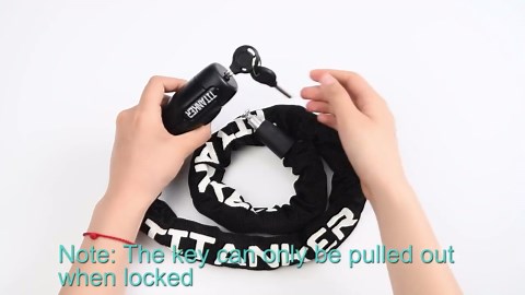Titanker Bike Chain Lock, Security Anti-Theft Bike Lock Chain Bicycle Chain Lock Bike Locks for Bike, Motorcycle, Bicycle, Door, Gate, Fence, Grill (6mm, 8mm, 10mm Thick Chain) (Black-10mm Chain)