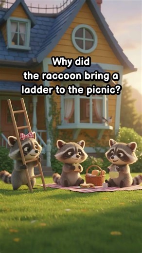 Raccoon Joke: A raccoon with a ladder! 🦝🤣 - Animal Flaw Factory