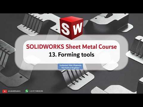 13- Forming tools | SOLIDWORKS Sheet Metal 2026