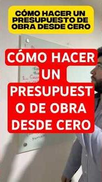 CÓMO HACER UN PRESUPUESTO DE OBRA DESDE CERO #mialexpadilla