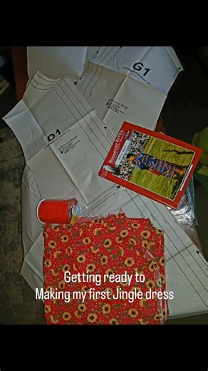 Im excited to make my first jingle dress. I still need to buy the red Satin I want to put that on sleeves and top of dress so it pops out .. I need to go iron hardest part lol... #jingledress #nativeamerican #indigenous #handmade | Jackson's Creative