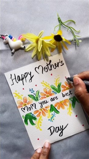 Mother’s Day card||Super Easy Cute Card Idea ||Cards with flower #shorts #youtubeshorts #art #artist