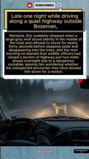 A Wolf Stopped Him on a Dark Highway — Then He Learned Why