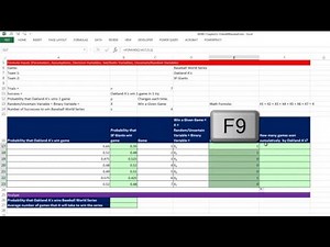 Basic Excel Business Analytics #69: Monte Carlo Simulation for Baseball World Series