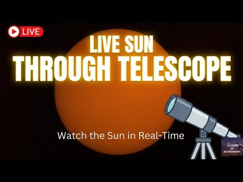 LIVE Sun through my telescope | Sunspots | Sun Observation Live | India