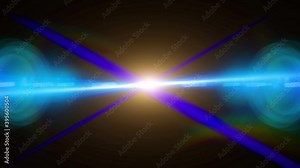 Optical lens flash effect, 4K light beam, high quality and realistic. the modern multi colored flash used for logo design and lighting is gradually getting brighter