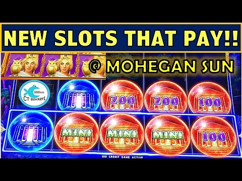 WE PLAYED ALL THE NEW SLOTS AT MOHEGAN SUN AND WON!!! DROP & LOCK SLOT MACHINE, ATHENA UNLEASHED