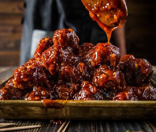 BBQ Sweet & Spicy Meatballs Recipe | Traeger Grills