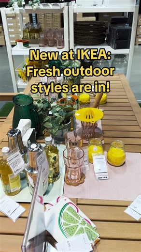 Ready for alfresco season? Make your patio pop with these new outdoor dining tables, chairs, lights and colorful accessories available now at your local store. #outdoor GULLBERGSÖ Cushion cover, $8.99