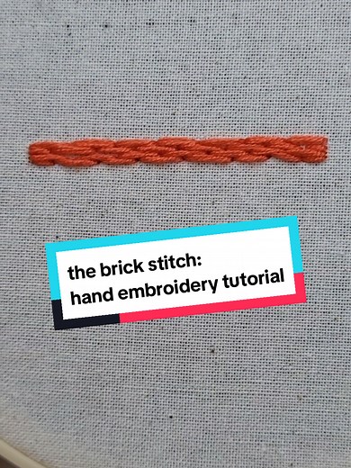 The brick stitch: a beginner friendly embroidery tutorial. This stitch is an easy way to fill spaces and add texture to your projects. #embroidery #handembroidery #embroiderytutorial #brickstitch #beginnerfriendly