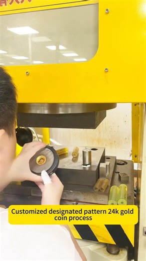 Wow 🤩 Commemorative coin production process #goldfactory #machine #diy