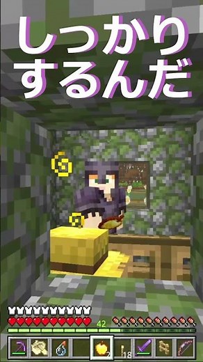 【マイクラ ゾンビ治療編】ついにその瞬間が サバイバルで役立つ『村人ゾンビの治療法』と手順 ポーションと金のリンゴで、もとの姿に？？ // Cure zombie villager #shorts