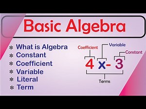 Basic Algebra | understanding constant ,variable, coefficient, literal and terms in math