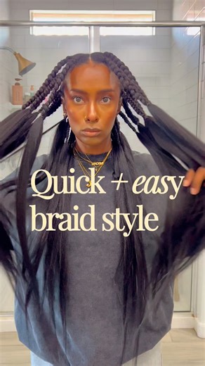 Quick Braid Style Using Kanekalon Braid Hair!