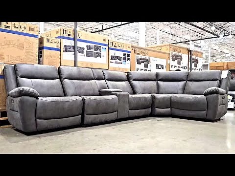 GILMAN CREEK ZAKARY FABRIC POWER RECLINING SECTIONAL SOFAS shop FURNITURE, with us at Costco!!!