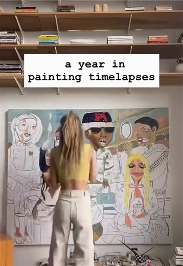 One year, five painting time lapses! ##fup##foryoupage##timelapse##timelapsesrt##arttimelapse