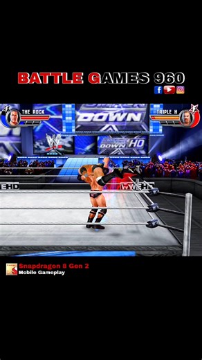 WWE All Stars 🌟 Tha Rock vs Trepal H 💪🔥 #battlegames960 #gaming #wwe #shorts #reels