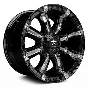 RBP 94R Gloss Black W/ Chrome Inserts  - 18x10 -25 - 94R-1810-85-25BP
