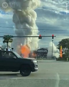 2.1K views · 28 reactions | One Person Dead After Car Crash Sets Off Fireworks Explosion Footage has emerged of a fireworks shop explosion after a multi-vehicle crash sent a car barrelling into the building. Florida officials have confirmed the person who crashed into the building died, as employees of the fireworks shop managed to escape. Police are investigating what caused the driver to plough into the fireworks factory. | 10 News Queensland | Facebook