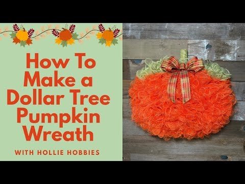 Pumpkin Wreaths for Fall/ DIY Dollar Tree Pumpkin Wreath/ Fall Wreath Making/ Pumpkin Wreath