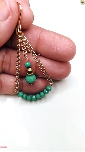 103K views · 1.6K reactions | DIY ✨ Elegant earrings with chain and turquoise beads 彩 | Wedding Decoration Ideas | Facebook