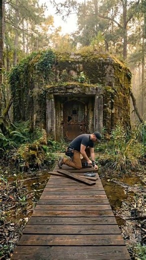 Abandoned Swamp Bunker → Cozy Underground Bedroom (Full Timelapse)