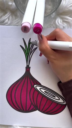 coloring Green Color In Onions || Relaxing Coloring 🥰 #cozycoloringvibes #reelsviralfb #reelsviral #reelsinstagram #cozycoloringbook #asmrcoloring #cozyvibes #CozyColor #reels #coloring | Lumi Colors