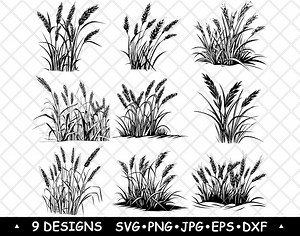 Palay Rice Paddy Crop Grain Staple Asian Farm Cereal Plant Field Svg,dxf,eps,png,cricut,silhouette,cut,laser,stencil,iron-on,clipart,print - Etsy