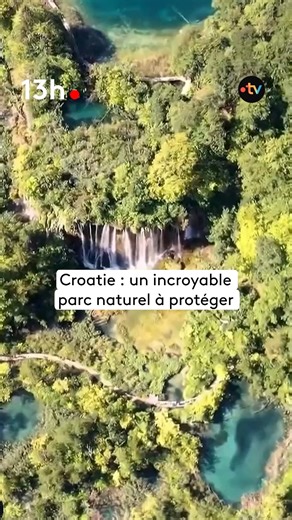 30 000 hectares, 16 lacs, 92 cascades… Le parc naturel de Plitvice en Croatie est classé au patrimoine mondial de l'Unesco. 🌳 Jamais domptés par l'Homme, ou presque, les seize lacs de Plitvice se sont formés au passage de l'eau, au fil des siècles. Un écrin de nature à la biodiversité exceptionnelle qu’il est important de protéger. 👉 Retrouvez le Journal de 13h sur notre plateforme france.tv #JT13h #croatie #nature | France tv nature