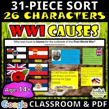 WWI Causes | Digital Evidence Sort Lesson | Grades 7–9