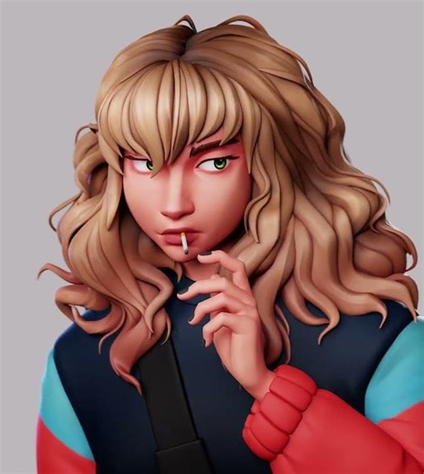 Stylized Hair Brush for ZBrush