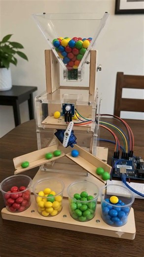 This Tiny Arduino Machine Sorts Candy by Color
