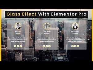 Glass Effect in Elementor Pro | Glassmorphism effect | Elementor Pro tutorial 2021