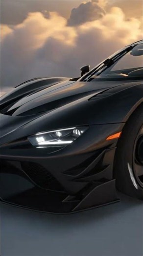 Multi Shot Video A futuristic ultra luxury black hypercar inspired by a Rolls Royce front and agg