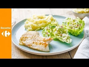 Sébaste, brunoise de légumes croquants, crème au raifort et purée