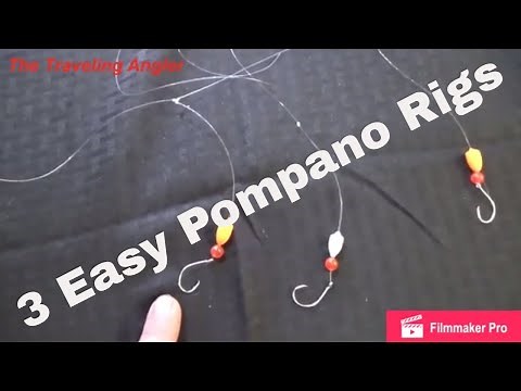 3 EASY WAYS to make a POMPANO high-low rig (Dropper loop-T KNOT)