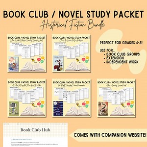 Historical Fiction Novel Study Bundle | 4th/5th Book Clubs- with BONUS WEBSITE!