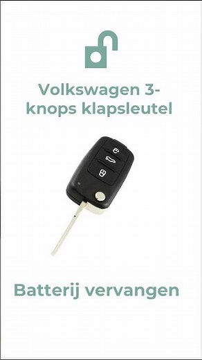 Volkswagen 3-Knops autosleutel batterij vervangen