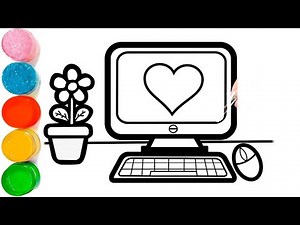How to Draw A Computer Easy Step by Step Computer Drawing | How to Draw a Computer 🖥️ Drawing Easy