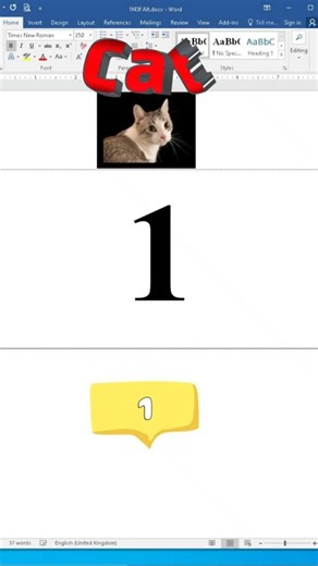 MS Word 🐱 Cat Symbol Shortcut | Alt + X Trick 😺 #yt #trending #msword #viral #shortvideo #ms